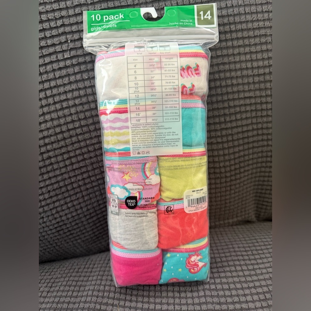 Wonder Nation Girls Underwear 10-Pack - Picture 6 of 8